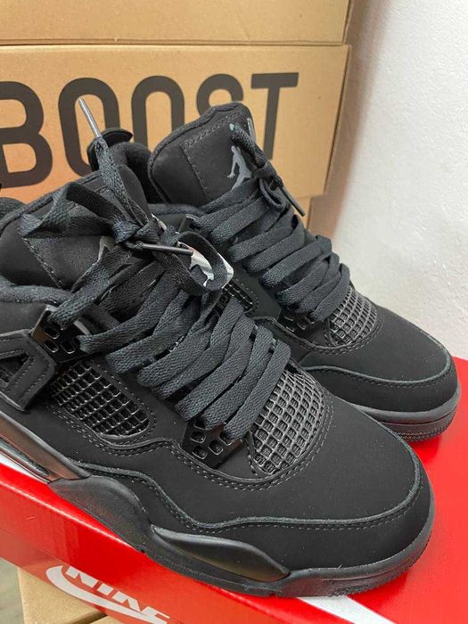 Мужские кроссовки Nike Air Jordan 4 Retro Black Cat. Размеры 40-45