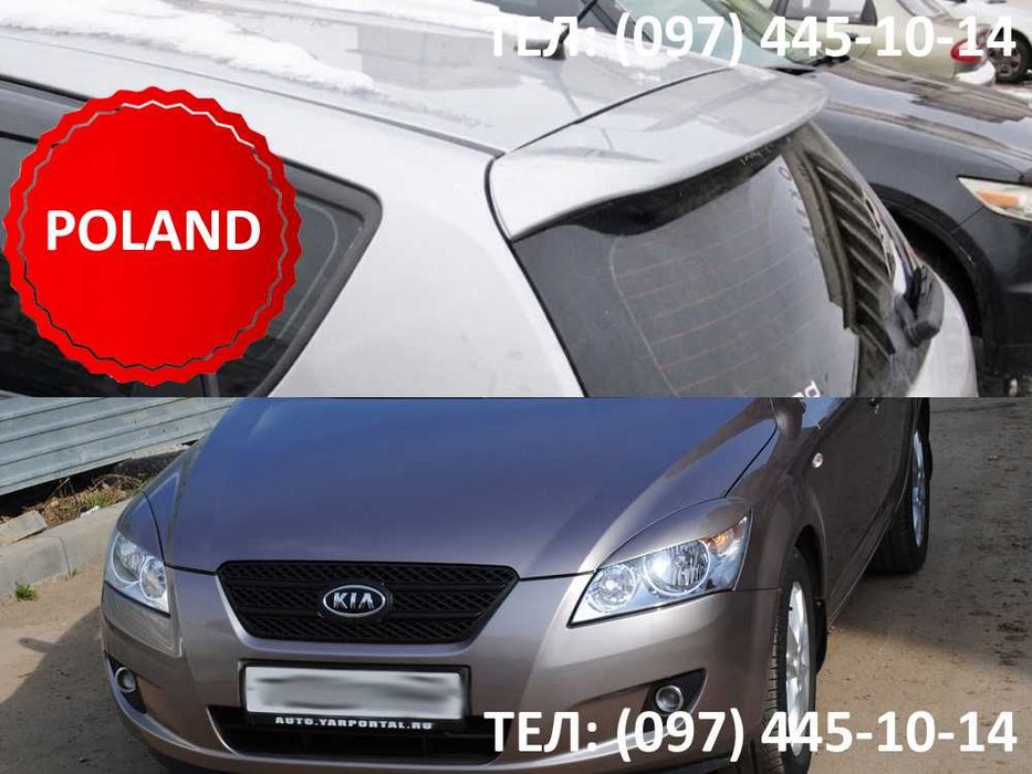 Реснички, вії, спойлер Kia Ceed 2006-2012 Hb - накладки на фары Киа Сид ХБ