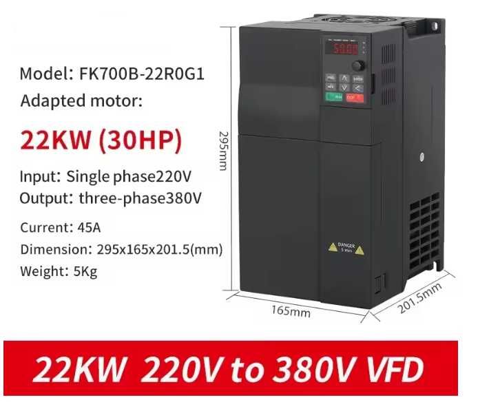 ЧАСТОТНИК 22кВт Векторный преобразователь частоты Инвертор 220В 380В