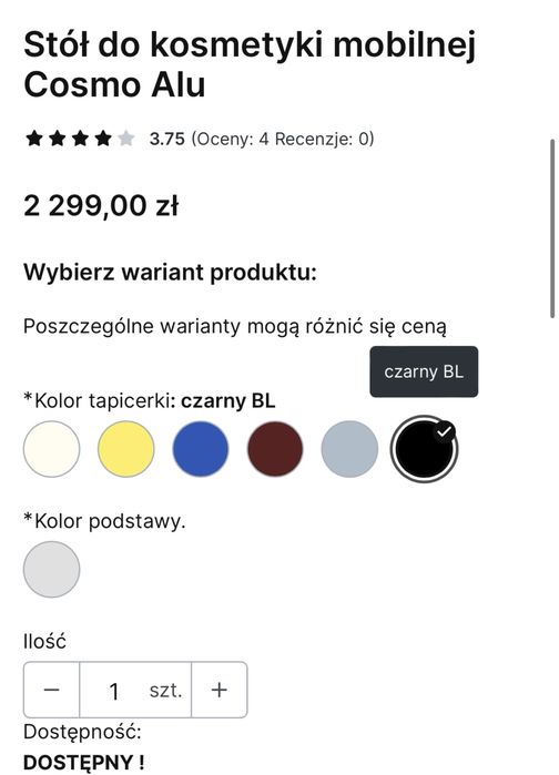 Stół mobliny do masażu