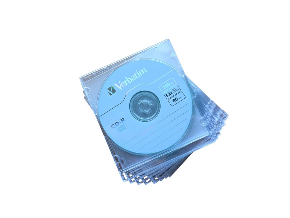 Płyty  CD-R firmy Verbatim o pojemności 700 MB.