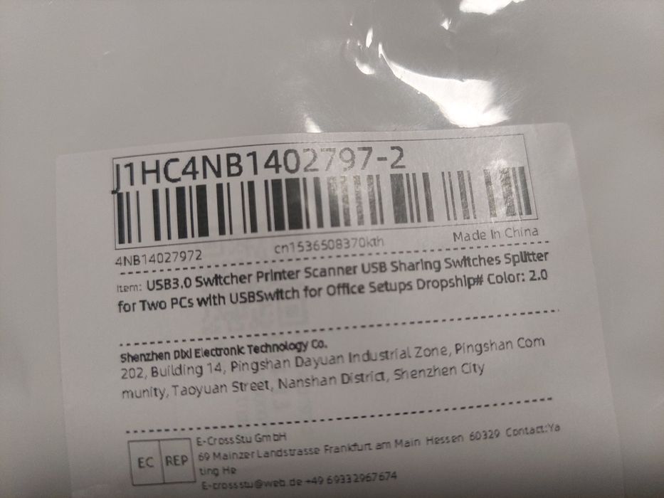 Hub splitter USB com interruptor para ligar  impressoras, discos, ...64552127236097121
