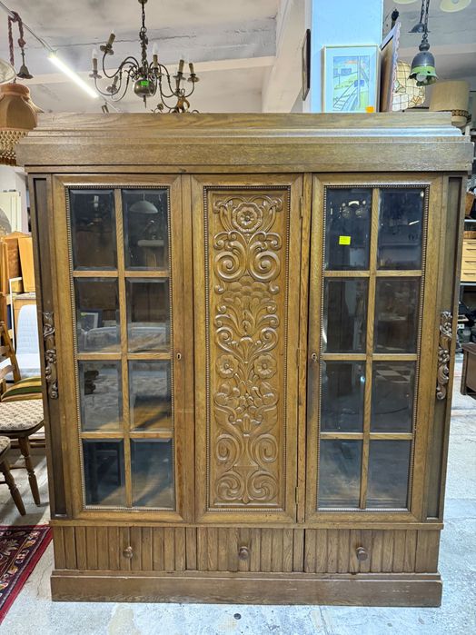 Antyczna stara biblioteka z Holandii kredens witryna DOWOZ DO DOMU