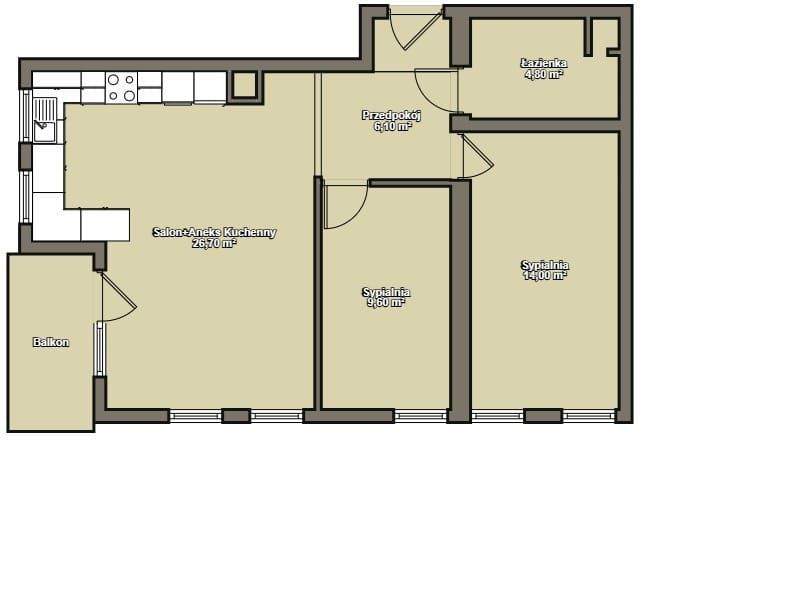Gotowe do zamieszkania 3 pokoje na os. Trzy Kolory Kołobrzeg 61,3 m²