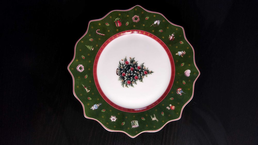Prato Villeroy Boch decoração Natal - Toy's Delight Royal Verde