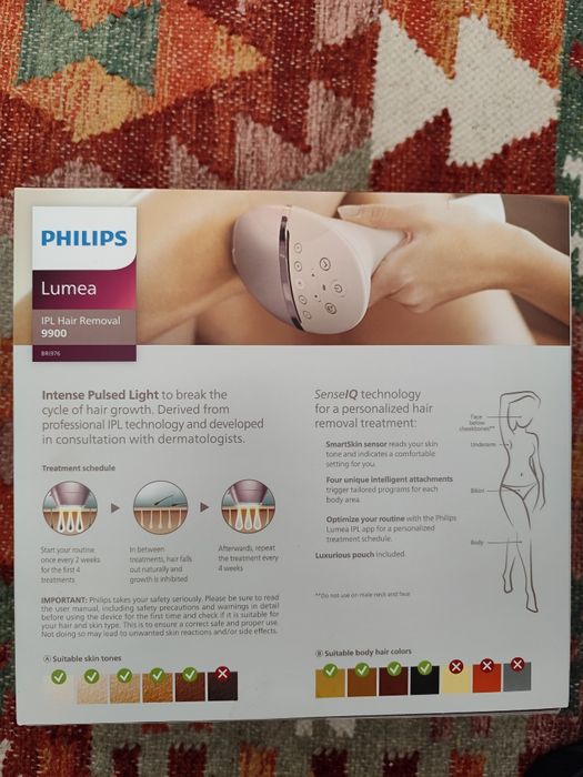 Depilator PHILIPS Lumea 9900 IPL BRI977/00 SenseIQ Czujnik SmartSkin.