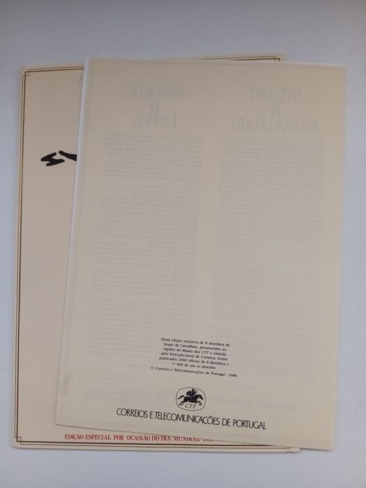 Stuart Carvalhais Varinas Lisboa – Edição CTT 1988 – Pasta Completa