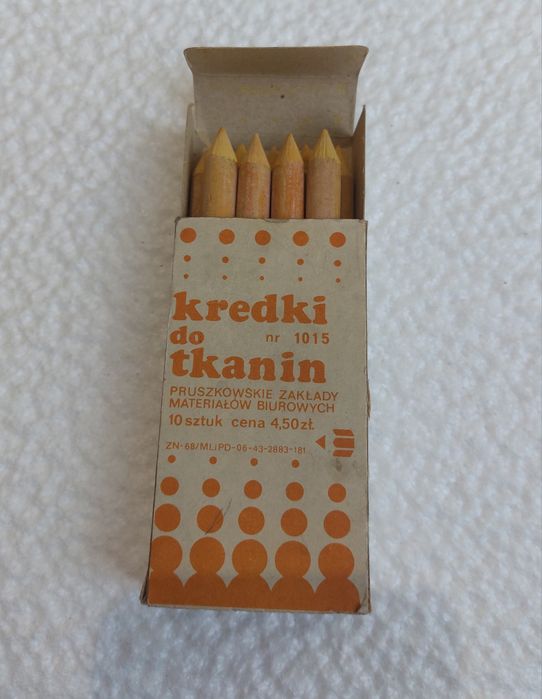 Kredki do tkanin nr 1015 Pruszków PRL