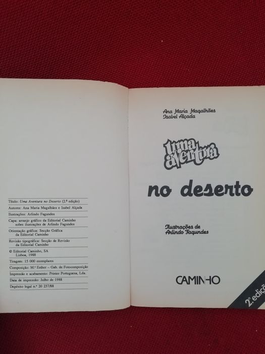 Livro Uma Aventura no deserto