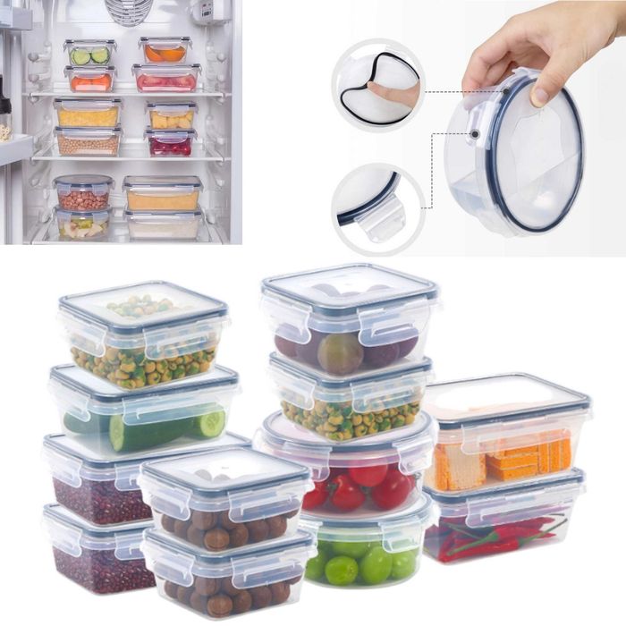 Plastikowe Pudełka na Żywność Lunchbox 12 szt