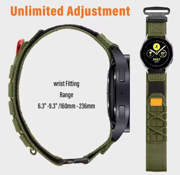 Pasek Tactical 22 mm Khaki  Huawei GT 4/5, Watch 3/4 NAJTANIEJ