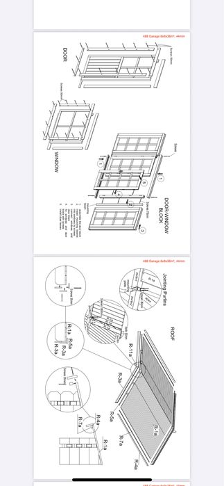 Garagem em Kit de Madeira 6m x 9m com 2 Portões