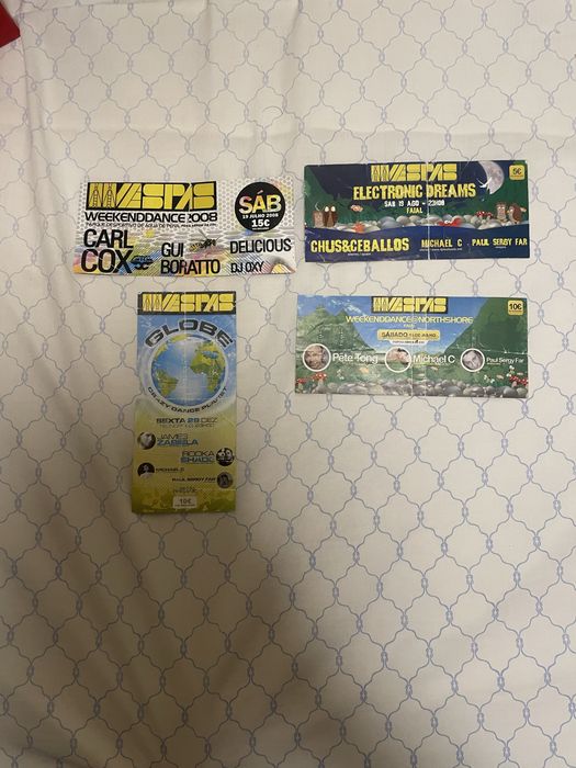 Lote de Bilhetes Antigos Discoteca Vespas (Anos 2000) - Raridade Coleção