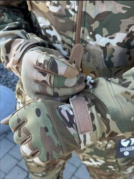 Теплий костюм Softshell На Флісі чоловічий тактичний універсальний