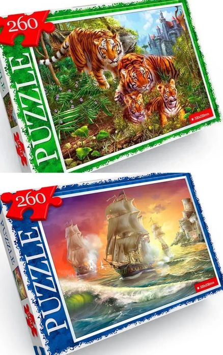 Пазлы Корабли, Тигры 260 элементов Dankotoys