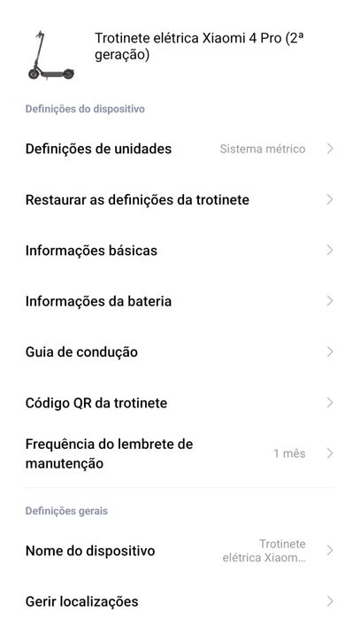 Trotinete Eletrica sem uso