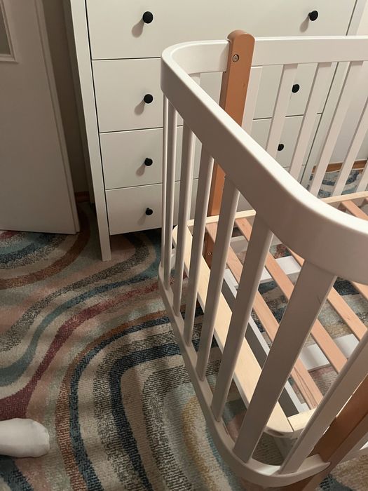 Łóżeczko Veres Monaco białe / 80x60 cm / 120x60cm