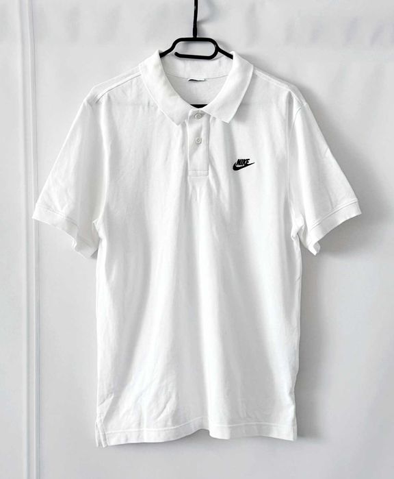 Koszulka polo męska NIKE biała r. S