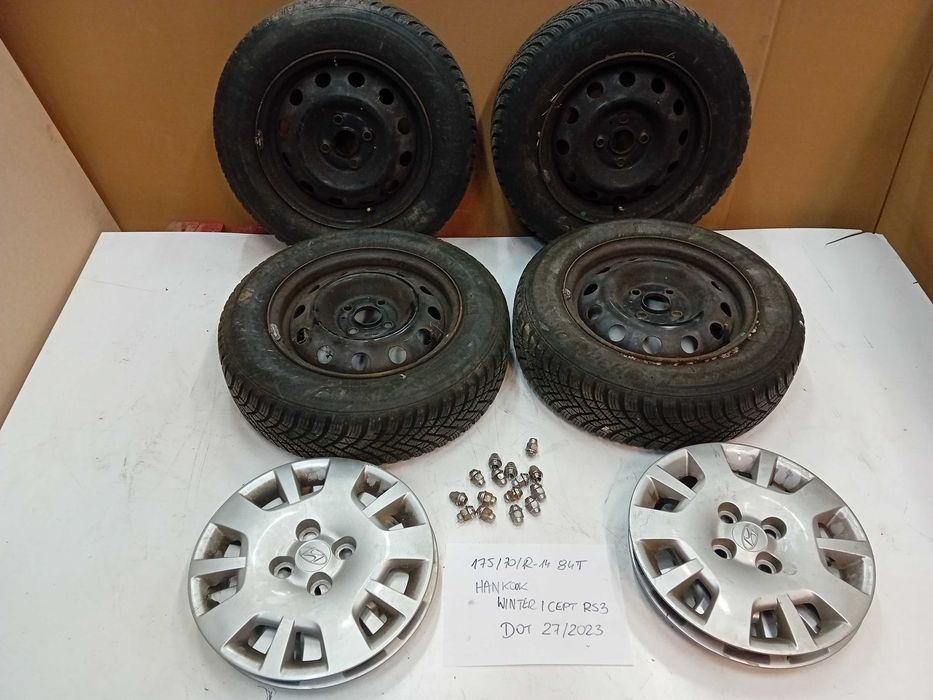 koła opony zimowe felgi HYUNDAI i20 2014 kia 14 cali 175/70r14 dot2023