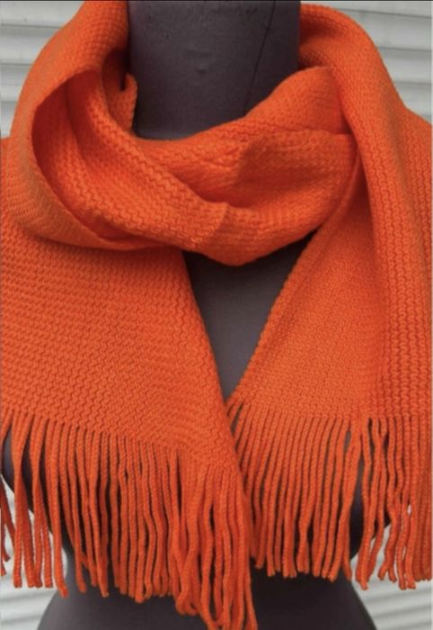 Szalik unisex jesien zima oranz