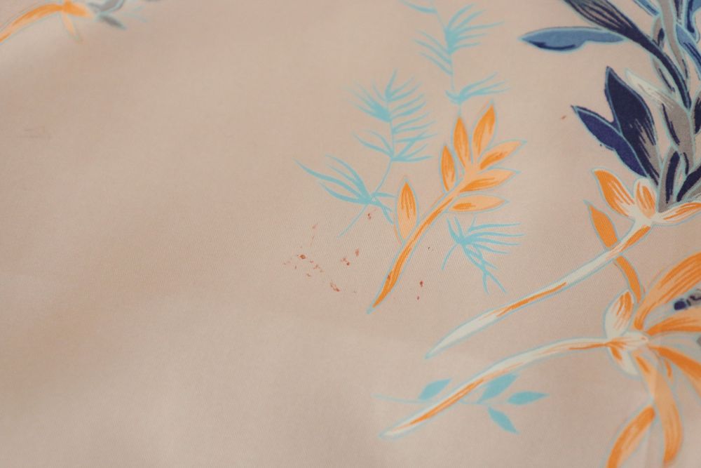 Pastelowa chusta 100% jedwab hand-printed true vintage silk zalando apaszka