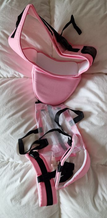 Marsúpio azul ou rosa para transporte de bebé e criança