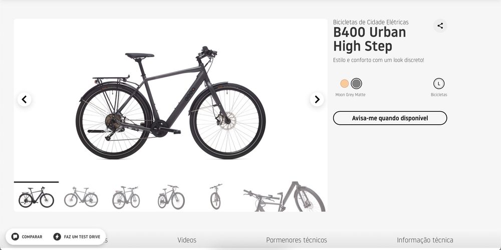 bicicleta elétrica BEEQ . valor original do conjunto 1490€