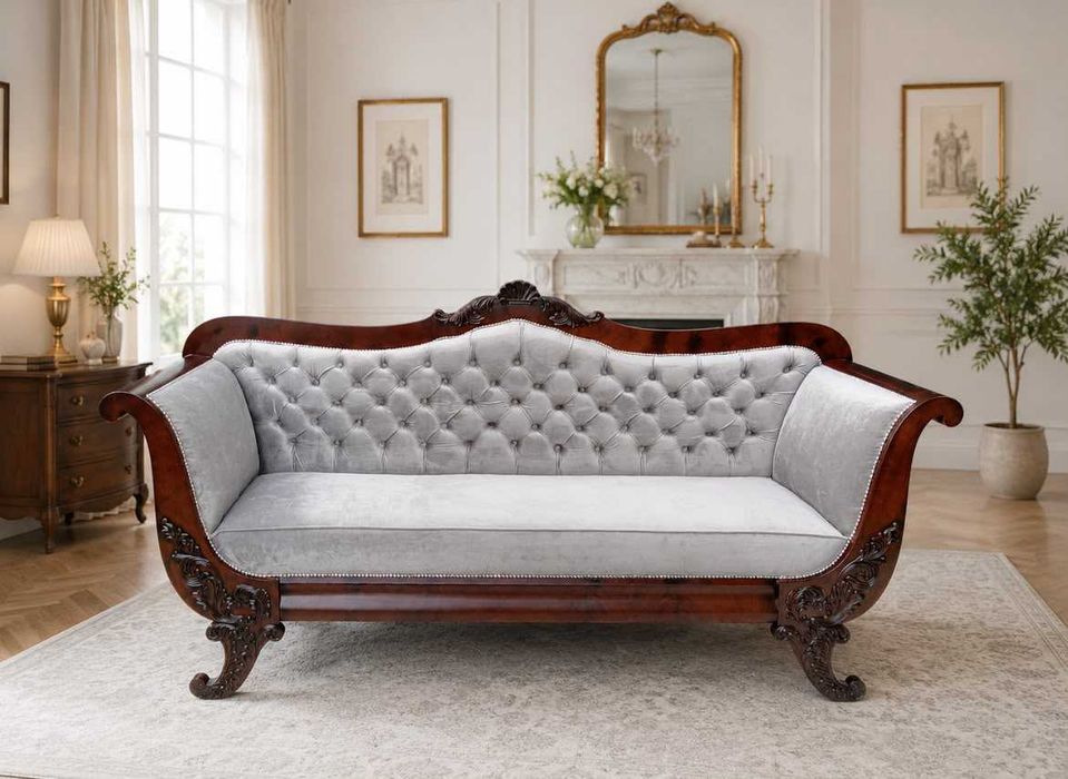 Kanapa sofa Biedermeier antyk po renowacji