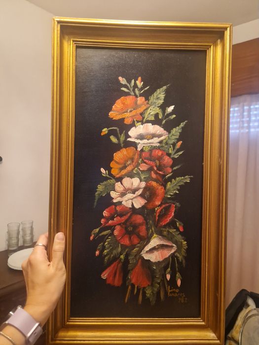 Quadros retangulares a óleo