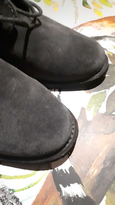 Ботинки (дезерти) з натурального замшу темно-сірого кольору