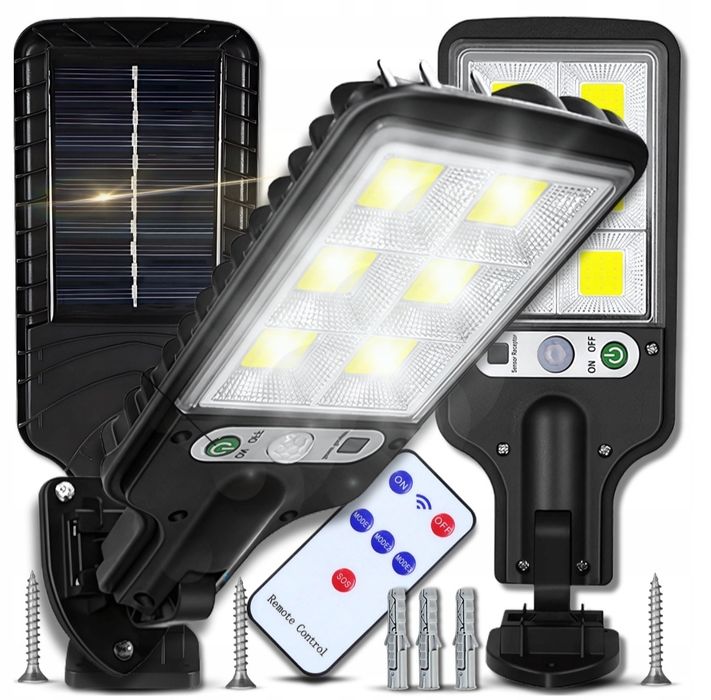 2 x MOCNA LAMPA SOLARNA LED z czujnikiem ruchu i zmierzchu ogrodowa