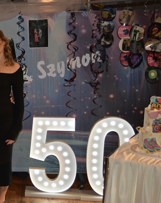 Wynajem podświetlane cyfry LED "18" i "50" - Urodziny, Impreza