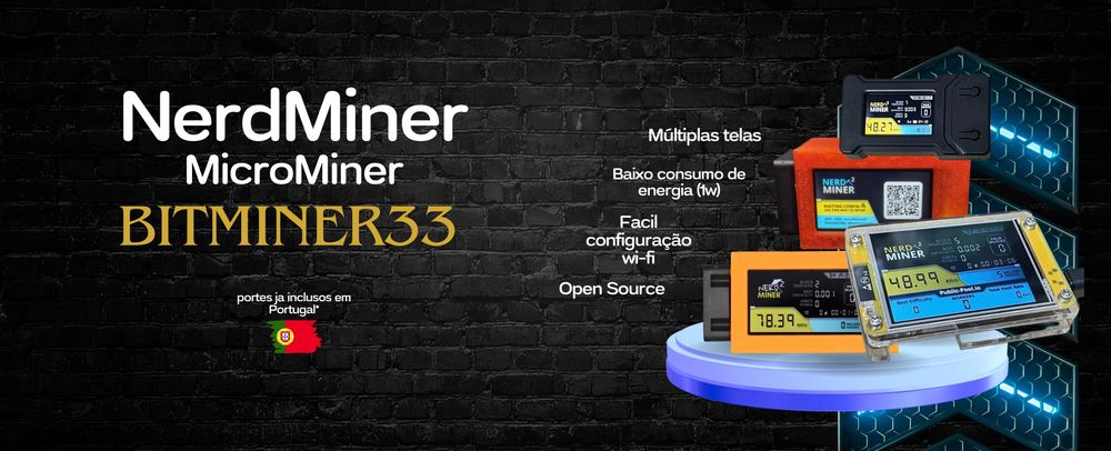 Nerdminer tela 2.8 e vários modelos bitminer33