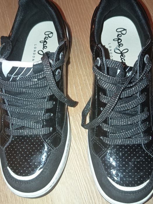Tênis Pepe jeans pretos em verniz tam.41