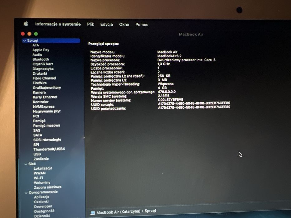 MacBook Air 6,2  13”