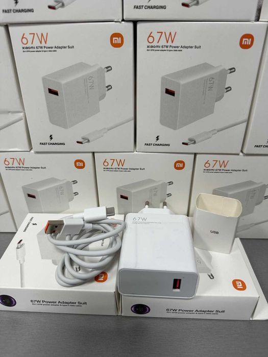 Зарядка швидка для Xiaomi Charge 67W + кабель 6А нова оригінал