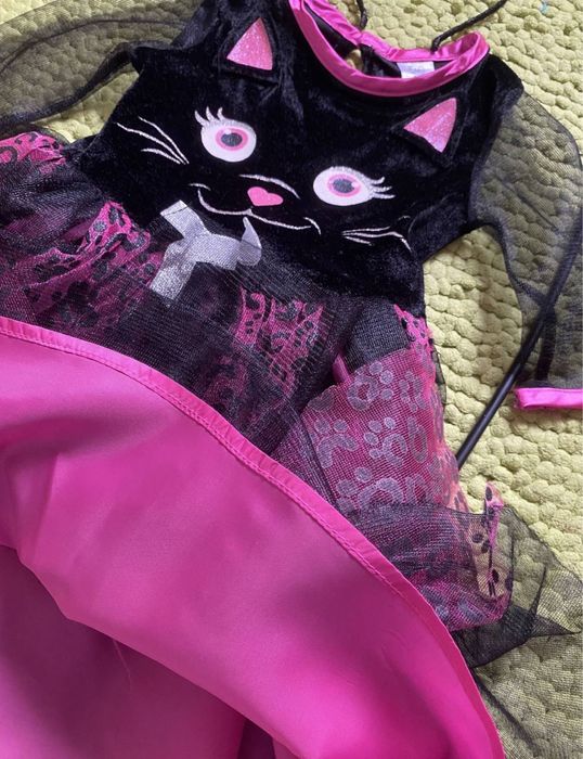 Плаье костюм кошки, кошечки  на 2-3 годика