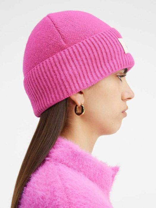 Шапка Jacquemus Le Bonnet Grosgrain Logo Beanie Pink