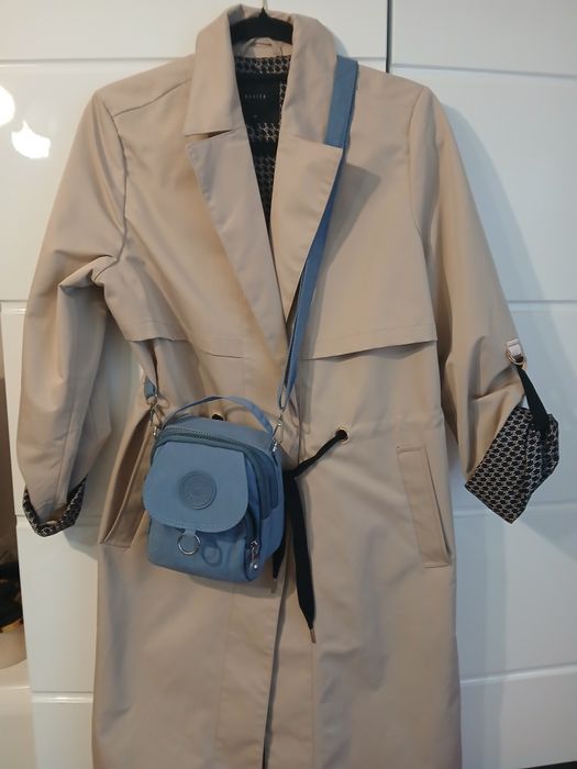 Śliczna niebieska  torebka  w kształcie  plecaczka