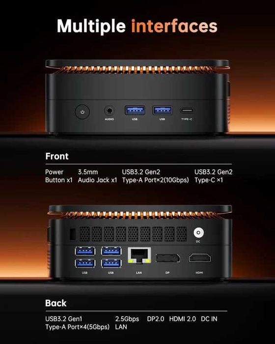 Міні ПК NiPoGi Hyper Series H1 Black AMD Ryzen 7 6800U 16Gb 512Gb NVMe