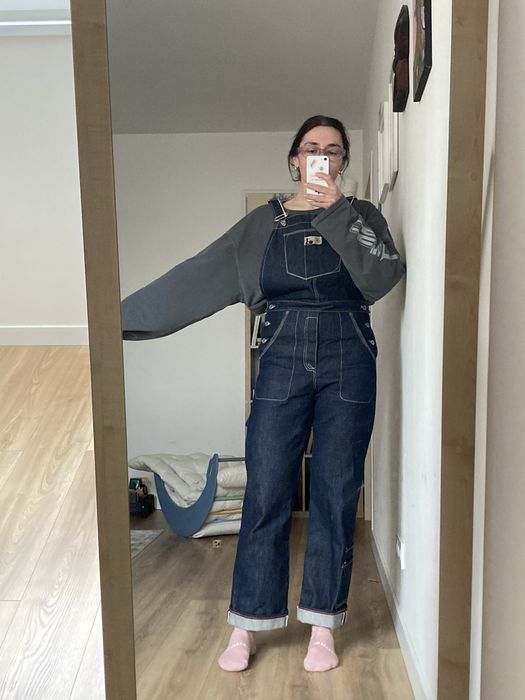 Джинсовий оверол комбінезон жіночий селведж денім s-m