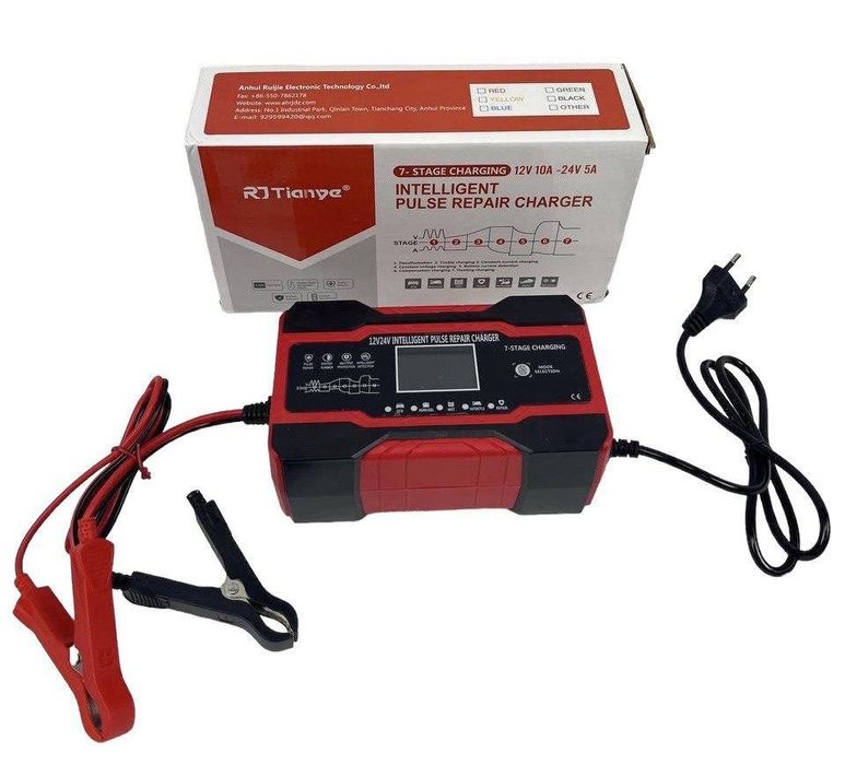 Автоматичний зарядний пристрій 12/24V, 10A для акумуляторів