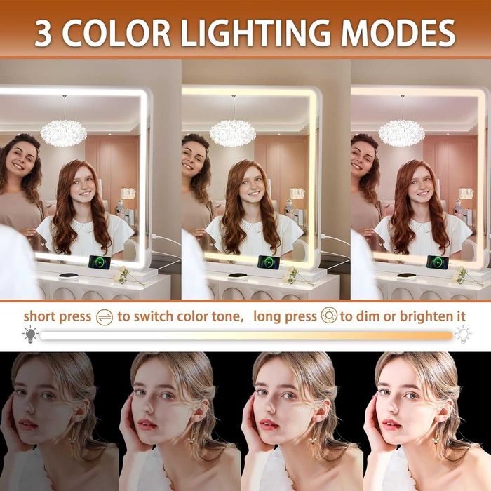 Nowe lustro LED / 120 x 75 cm / kosmetyczne / Hasipu / dotykowe / R335!