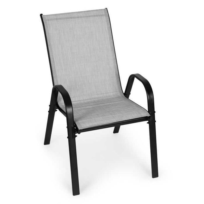 KRZESŁO OGRODOWE uniwersalne całoroczne - komplet 4 szt. JASNOSZARE