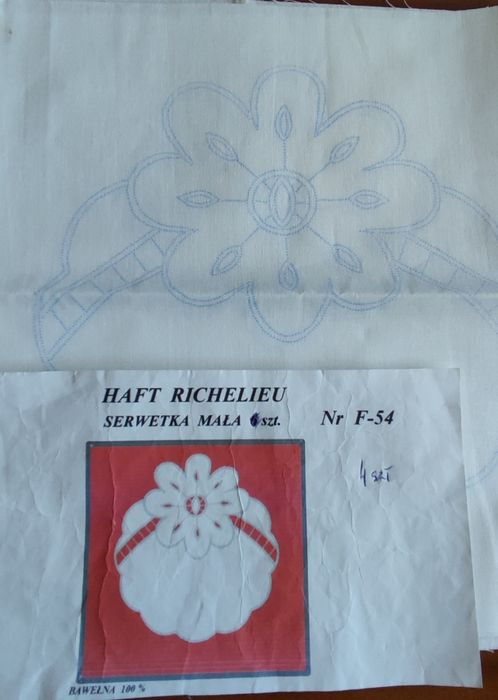 Serwetki do haftu richelieu