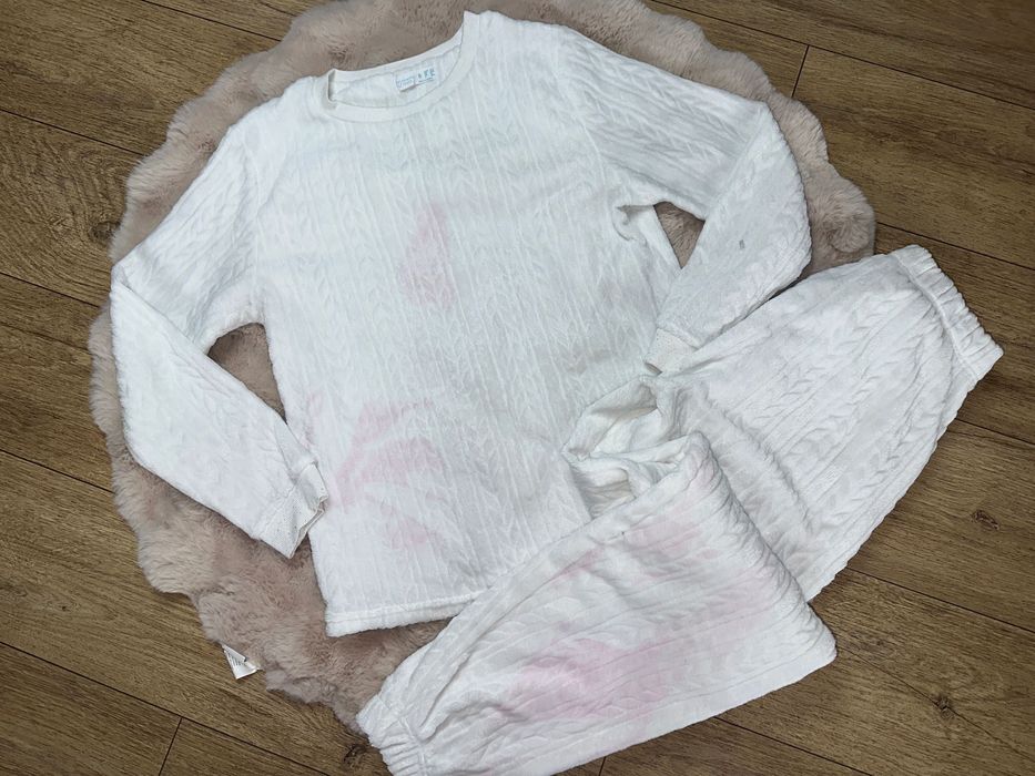 Primark pizamka biała cieplutka S