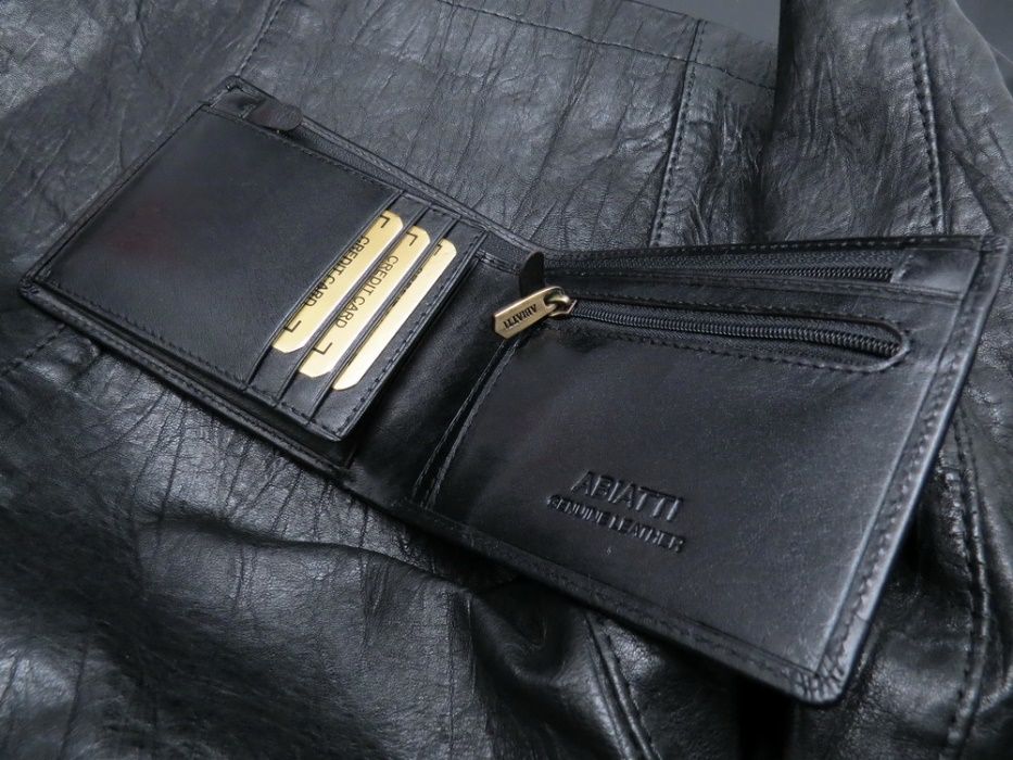Skórzany portfel męski ABIATTI OCHRONA KART RFID Kultowy model PREMIUM