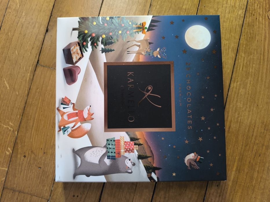 chocoanページ BECKY'S, praliny czekoladowe w puszce w kształcie Choinki, 12x10 g