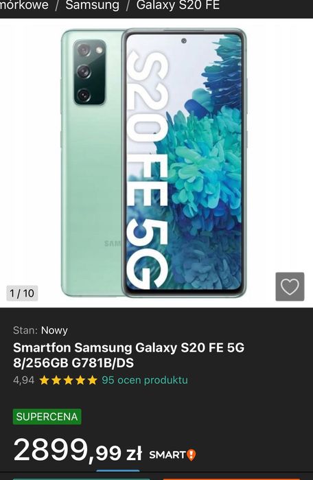 Samsung S20 FE 5g 256gb