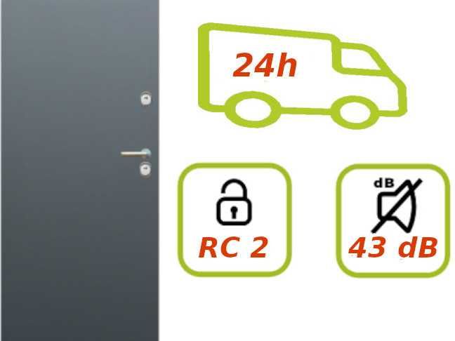 REZERWACJA drzwi delta Master 68KL ciche RC2 akustyka 43dB